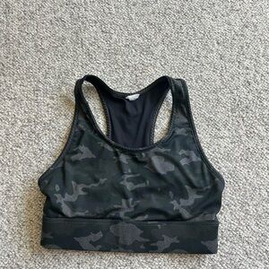 Fabletics Black Camouflage Sports Bra